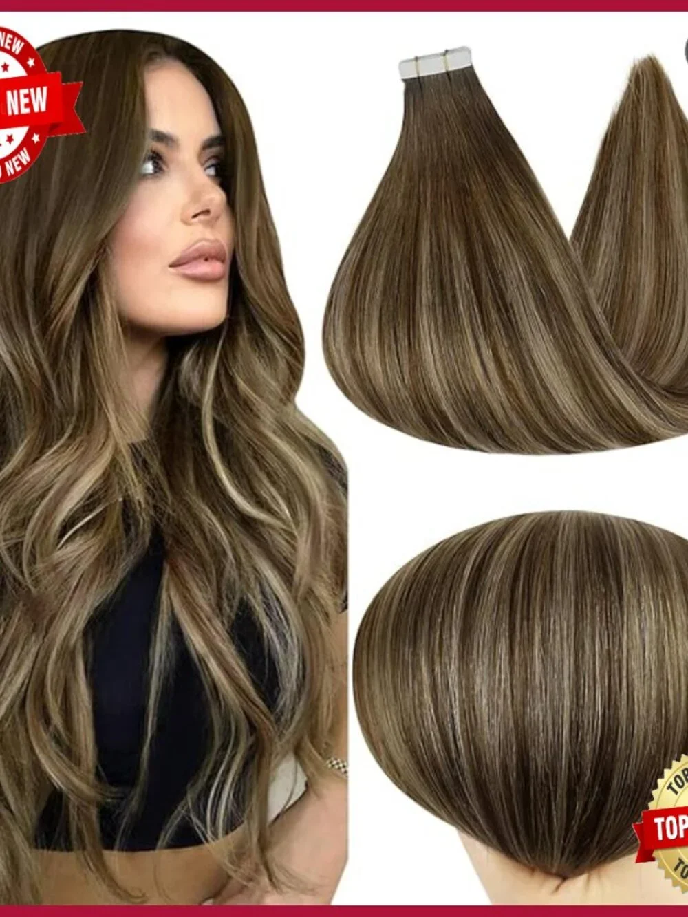 Human Hair Tape-In Extensions 20 Pieces 50g Seamless Natural Look
